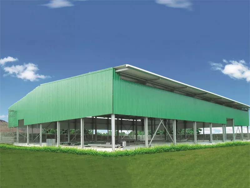 Milieuvriendelijk prefab metal magazijngebouw